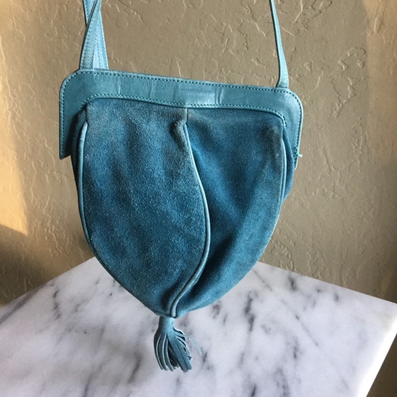 Vintage Suede Crossbody Bag- Made in Italy - Picture 2 of 4
